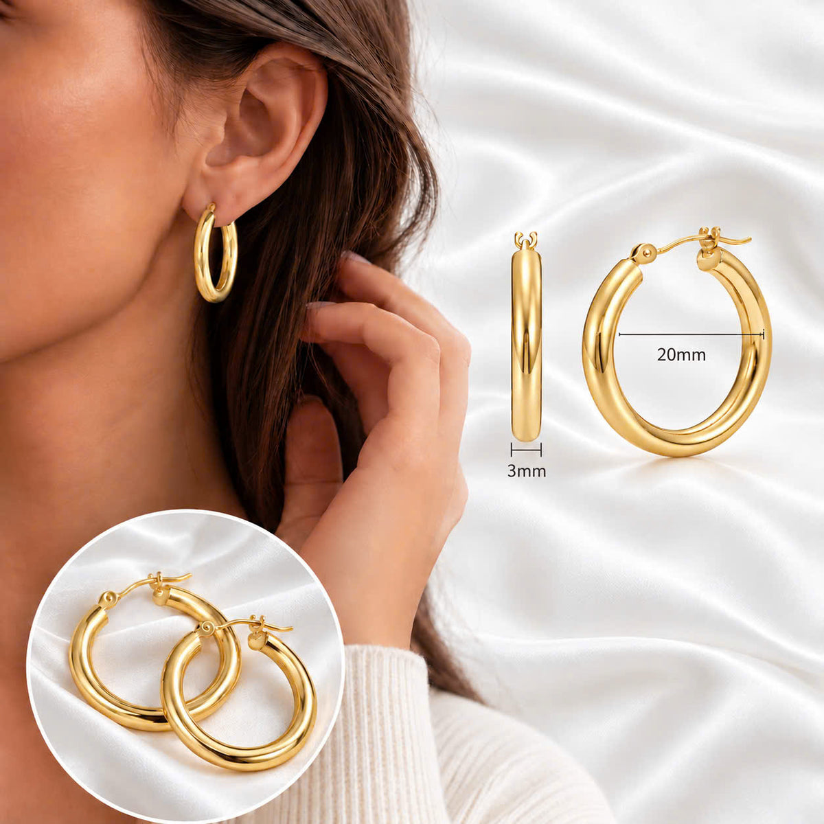 Classic 14K Gold Hoops