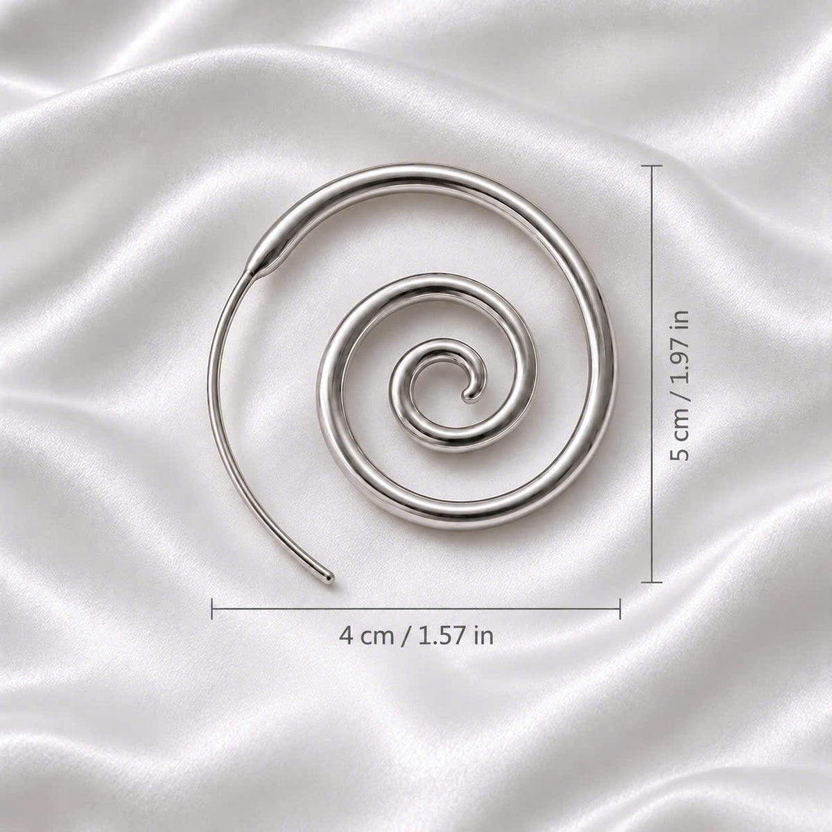 Sundial Spiral Hoop Earrings