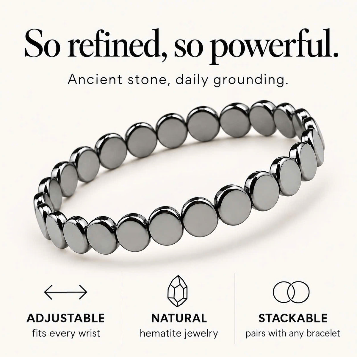 Velmora Hematite Bracelet