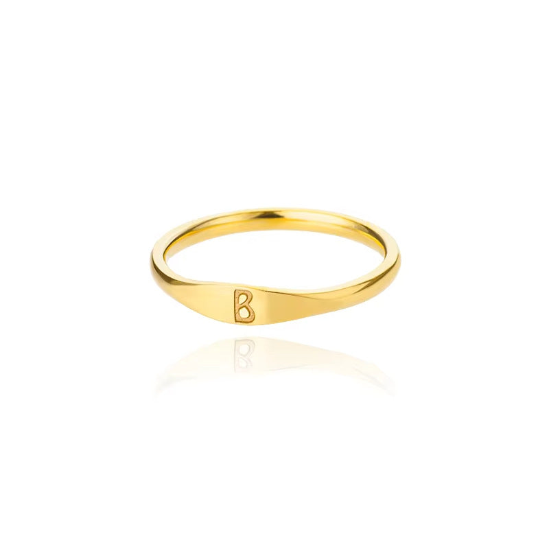 Velmora initial letter ring, letter B
