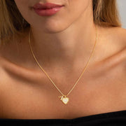 Lily Initial Heart Necklace